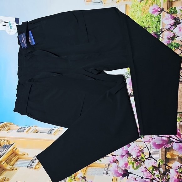 Modern Ambition Black Belted High-Waisted Pants Size Large NWT - Picture 2 of 8
